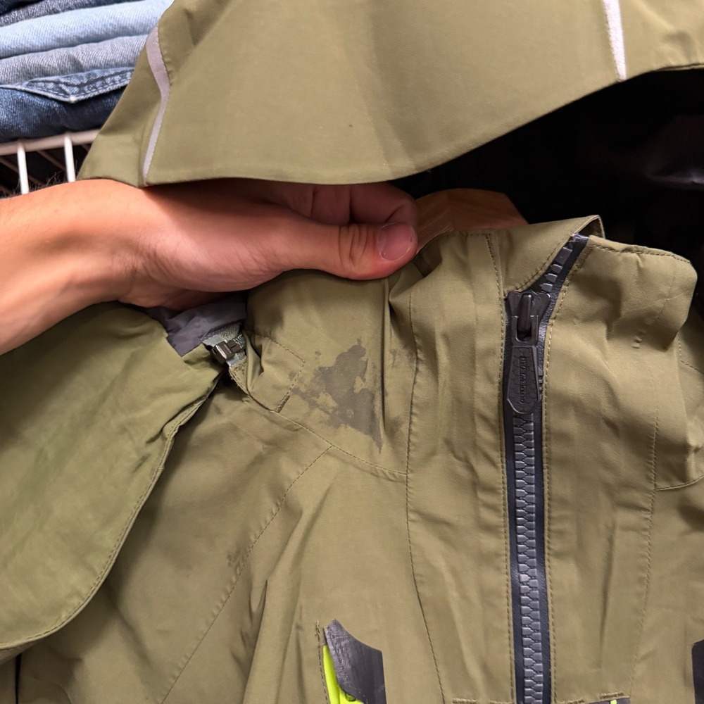 Bass Pro Shops Jacket Mens M Green Guidewear Gore-Tex Fishing Rain Parka Hooded - Picture 3 of 16
